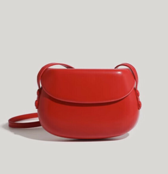 Hot Retro Saddle Crossbody Bag (Red)