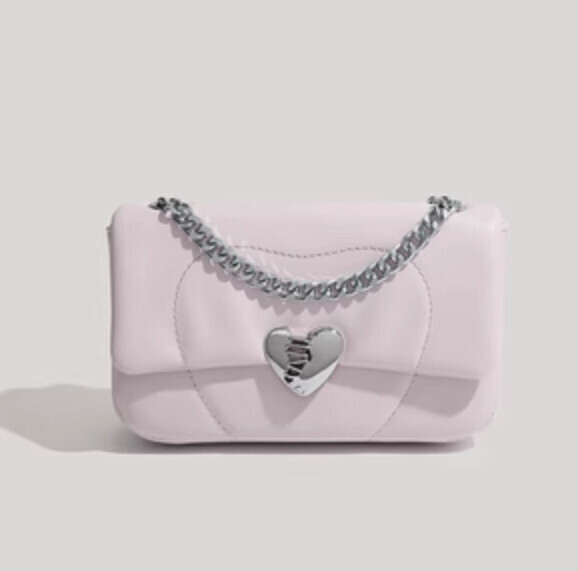 Hotly recommended chain love shoulder crossbody bag (purple)