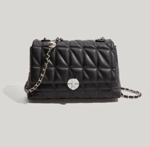 Hot Recommended Fashionable and Versatile Crossbody Chain Bag (Black)
