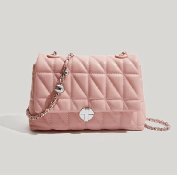 Hot Recommended Fashionable and Versatile Crossbody Chain Bag (Pink)