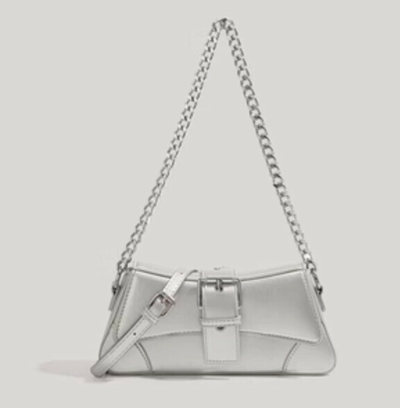 Hot push chain shoulder crossbody bag (silver)