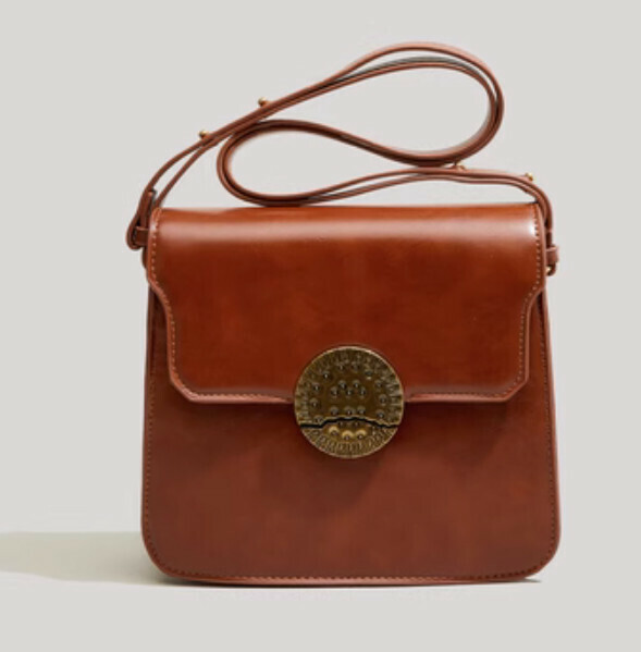 Hot Recommended Retro Shoulder Crossbody Bag (Red Brown)