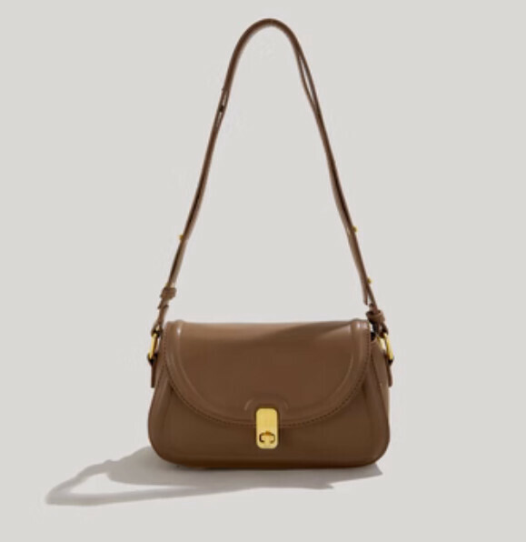Hot Recommended Versatile Shoulder Crossbody Small Square Bag (Brown)