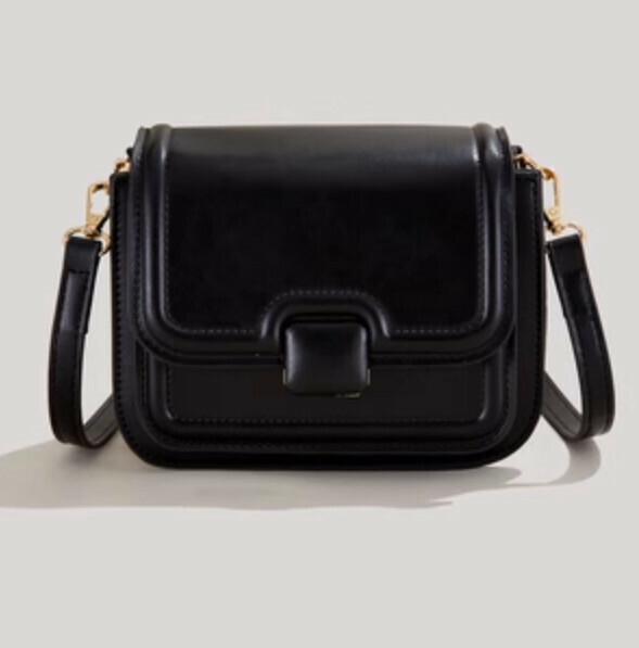 Hot Recommended Retro Simple Fashion Small Square Bag (Black)
