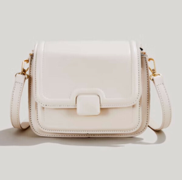 Hot Retro Simple Fashion Small Square Bag (off-white)