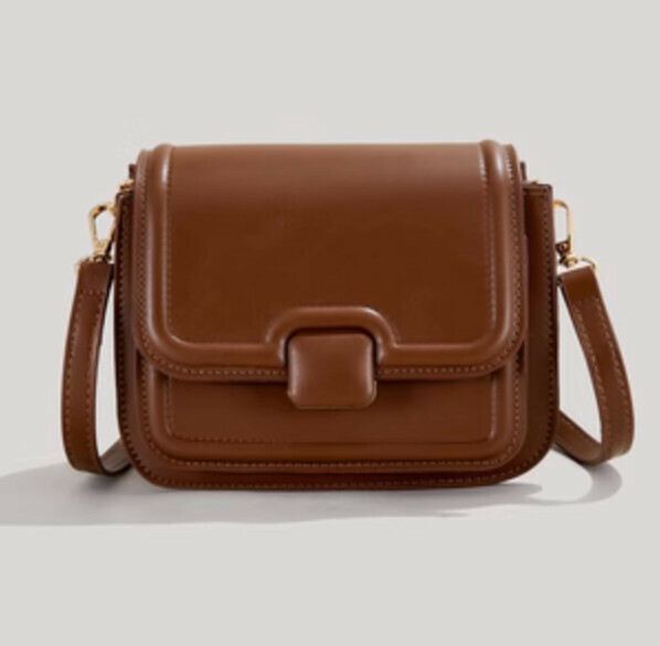 Hot Recommended Retro Simple Fashion Small Square Bag (Brown)