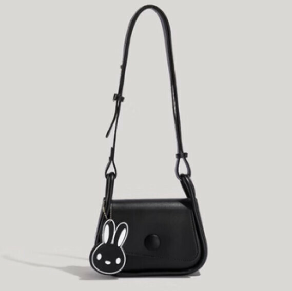 Hot Recommended Retro Shoulder Crossbody Bag Saddle Bag (Black)