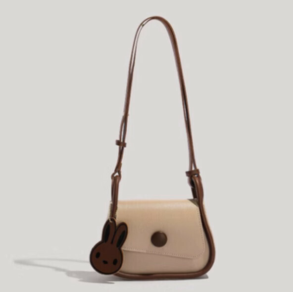 Hot Recommended Retro Shoulder Crossbody Bag Saddle Bag (khaki)