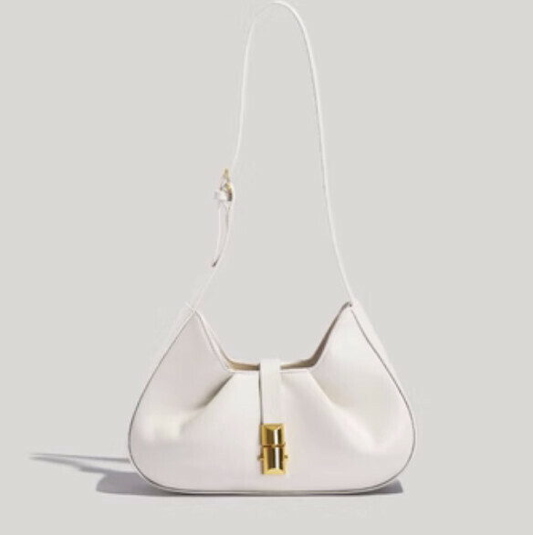 Highly recommended high-end textured shoulder crossbody bag (off-white)
