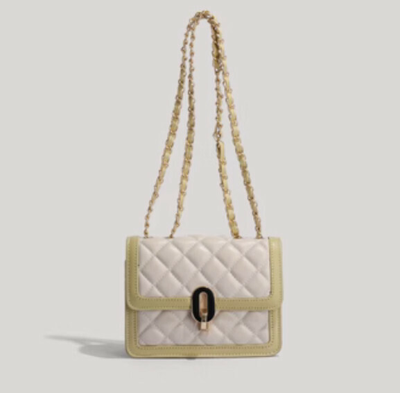 Hot recommended fashionable one-shoulder cross-body small square bag (yellow)