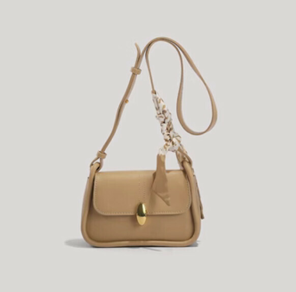Popular cross-body small square bag (khaki color)