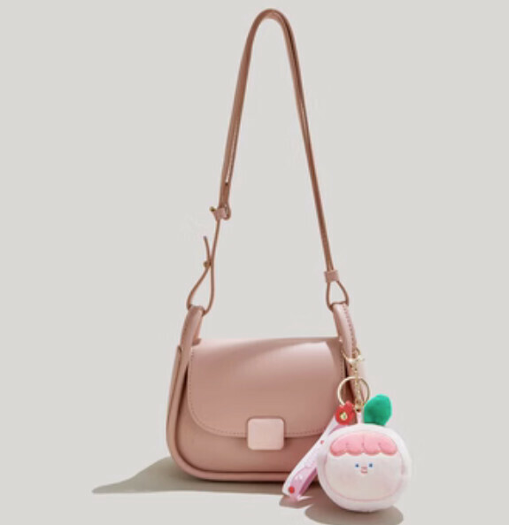 Hot Recommended Fashionable and Simple Commuting Bucket Bag (Pink)