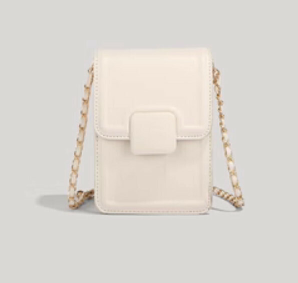 Popular mini chain shoulder crossbody bag (off-white)