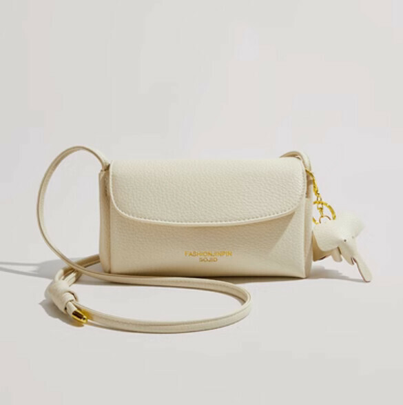 Popular style single shoulder crossbody bag (off-white)