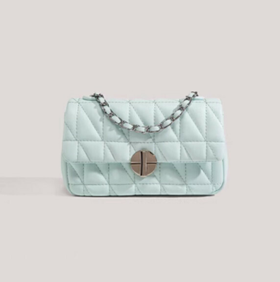 Popular crossbody commuting diamond square bag (blue)