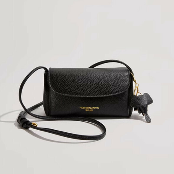 Popular style single shoulder crossbody bag (black)