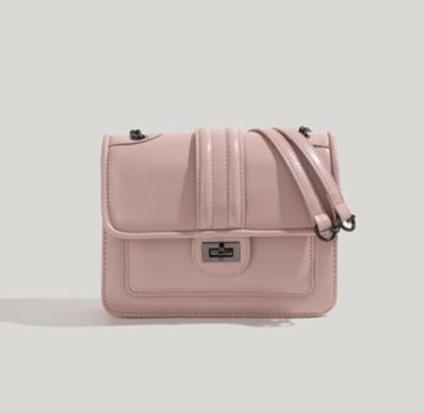 Hot style chain crossbody small square bag (pink)