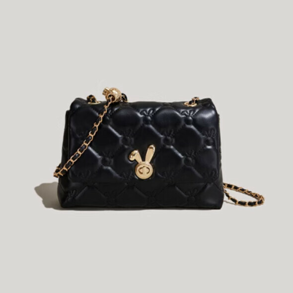Hot Style Small Fragrance Shoulder Crossbody Bag (Black)