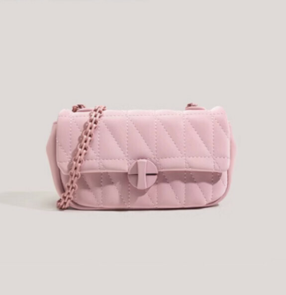 Popular diamond chain crossbody bag (pink)