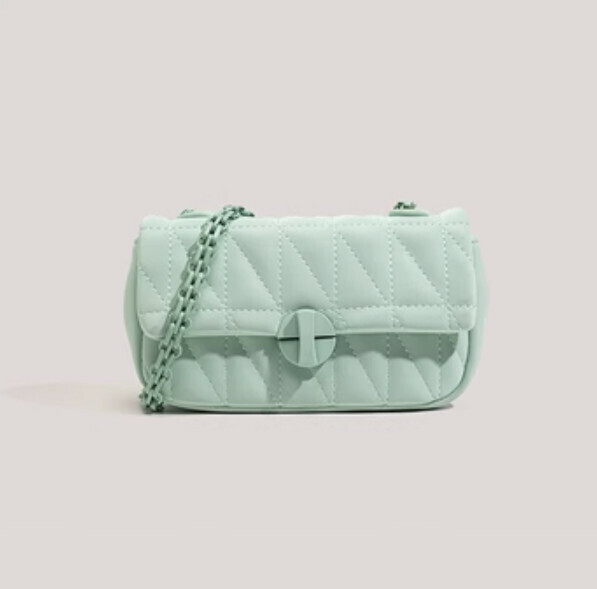 Popular diamond chain crossbody bag (green)