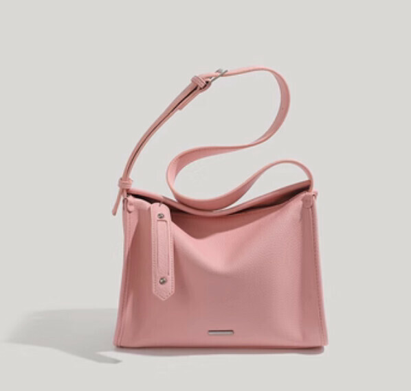 Popular commuter shoulder crossbody bag (pink)