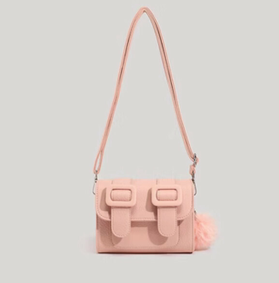 Popular postman shoulder crossbody bag (pink)