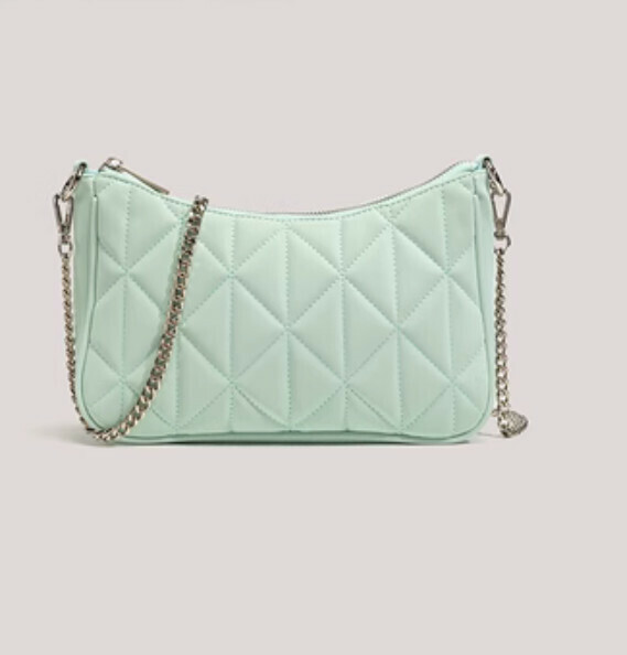 Popular diamond chain shoulder crossbody bag (green)