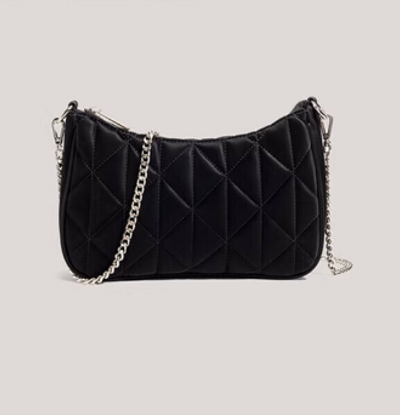 Popular diamond chain shoulder crossbody bag (black)