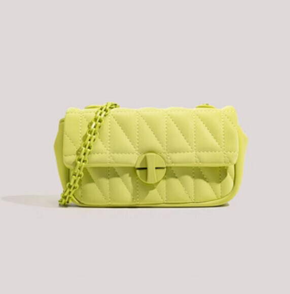 Popular diamond chain crossbody bag (yellow)