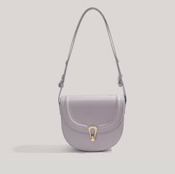 Popular one-shoulder cross-body saddle bag (purple)