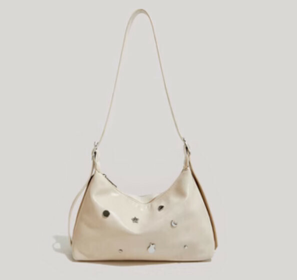 Popular large-capacity tote crossbody bag (white)