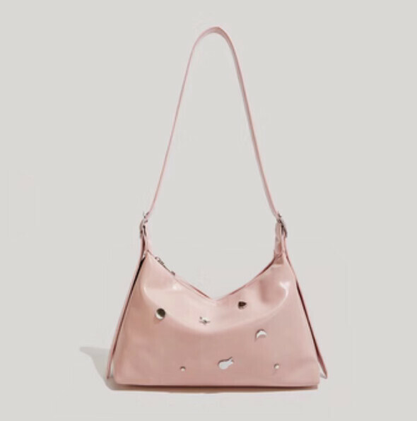 Popular large-capacity tote crossbody bag (pink)