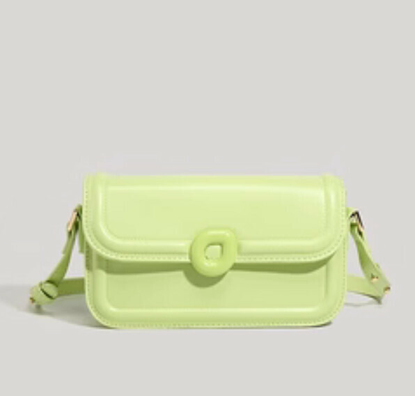 Popular pu leather shoulder and versatile crossbody bag (green)