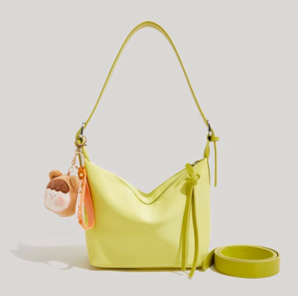 Popular nylon large-capacity tote shoulder crossbody bag (yellow)
