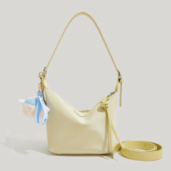 Popular nylon large-capacity tote shoulder crossbody bag (off-white)