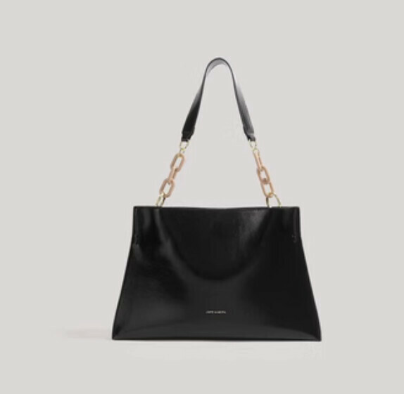 Popular pu leather large capacity shoulder armpit bag (black)