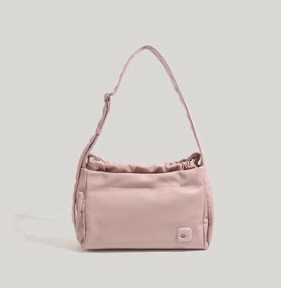 Popular pu leather commuter tote shoulder bag (pink)
