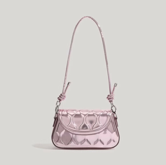Popular high-end pu leather shoulder crossbody bag (pink)