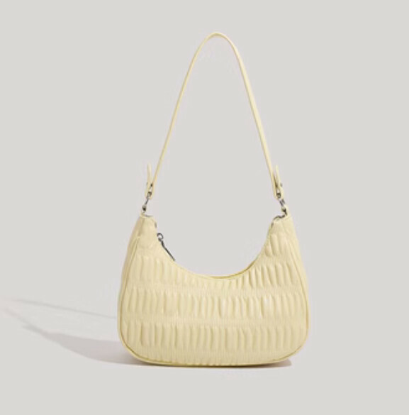Popular high-end pu leather shoulder crossbody bag (yellow)