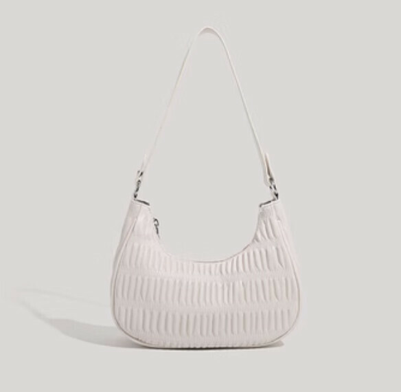 Popular high-end pu leather shoulder crossbody bag (off-white)