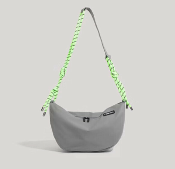 New nylon casual shoulder crossbody bag (grey)