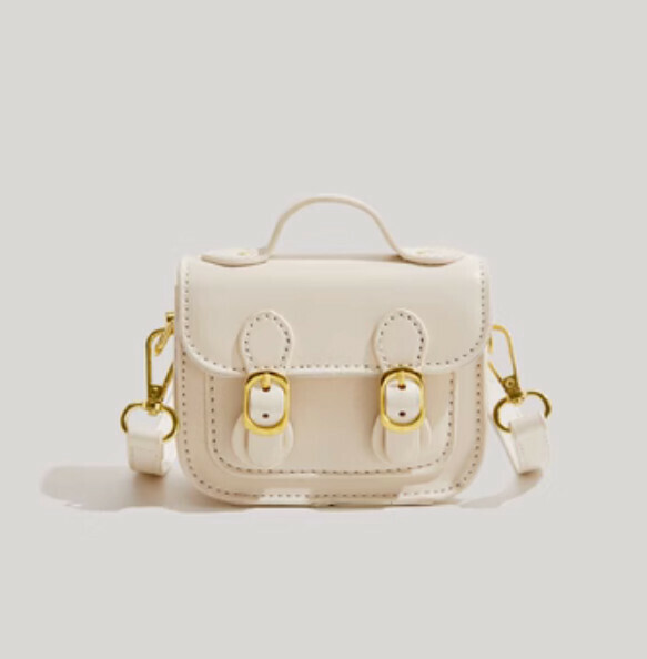 New pu leather mini portable shoulder crossbody bag (white)
