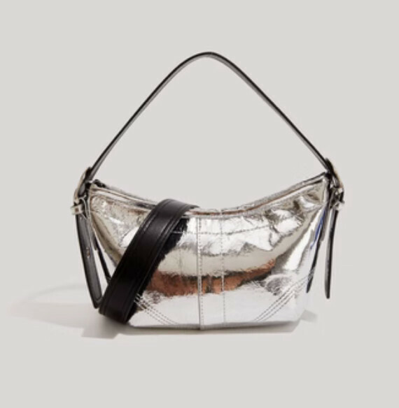 New high-end pu leather shoulder crossbody bag (black)