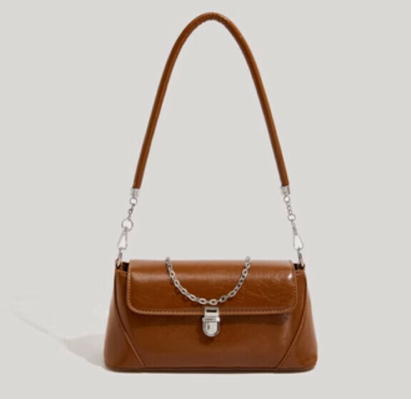 New pu leather fashionable hand armpit bag (brown)