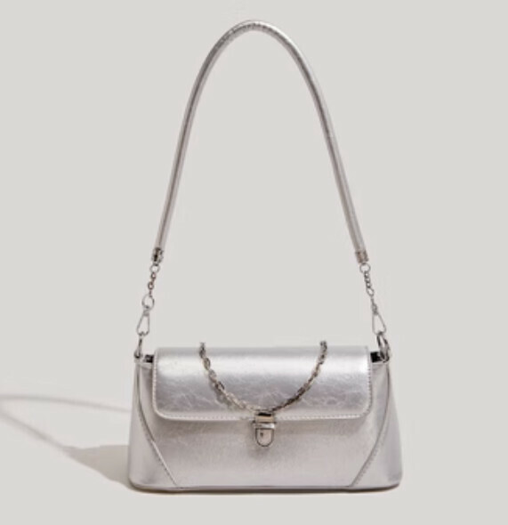 New pu leather fashionable hand armpit bag (silver)
