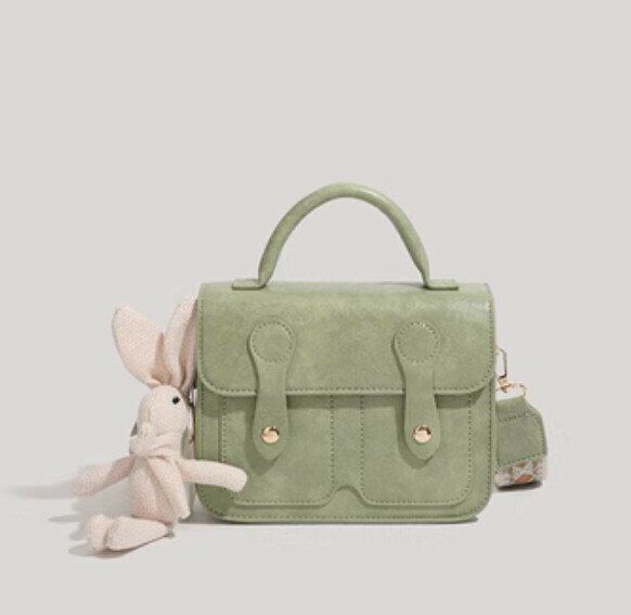 New pu leather commuter portable crossbody bag (green)
