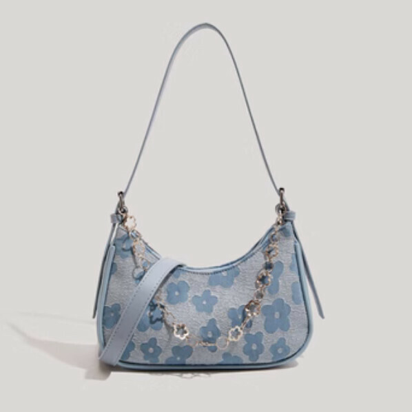 New high-end portable shoulder crossbody bag (blue)