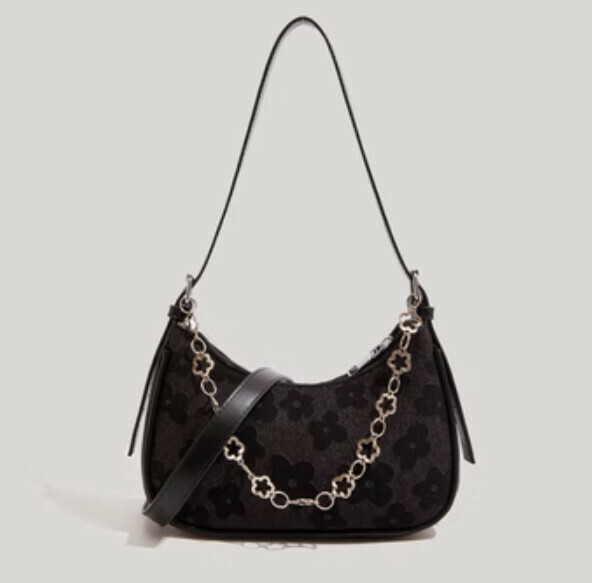 New high-end portable shoulder crossbody bag (black)