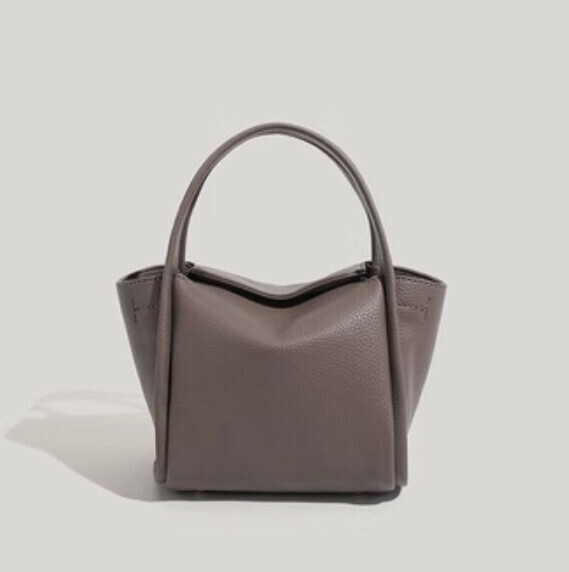 New pu leather commuter portable crossbody bag (elephant gray)