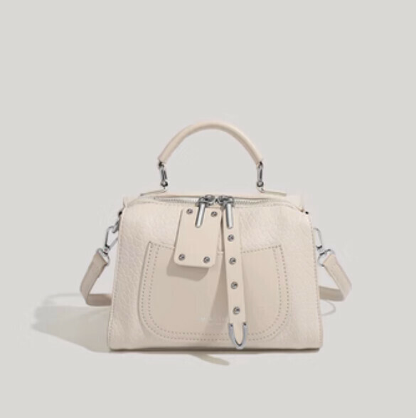 New pu leather portable shoulder crossbody bag (off-white)
